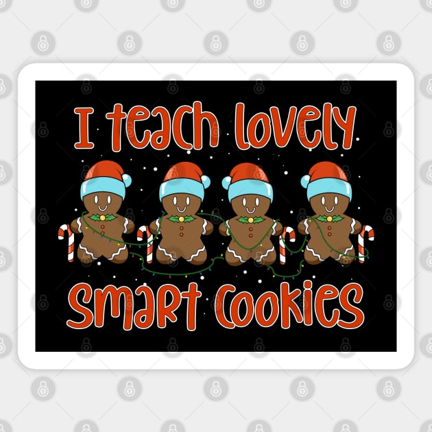 Christmas teacher - I teach smart cookies Magnet by Modern Medieval Design